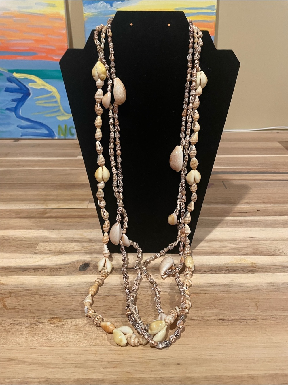 Handcrafted Natural Shell Multi-Strand Necklace - Cream